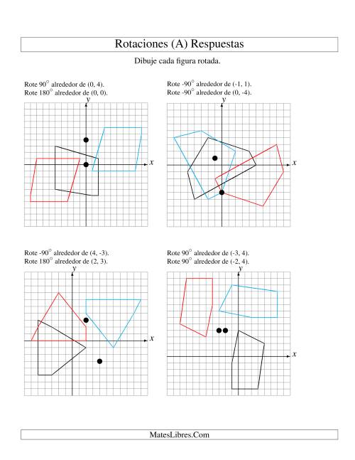 La hoja de ejercicios de Rotación en Dos Pasos de 5 Vértices Alrededor de Cualquier Punto (Todas) Página 2