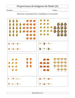Proporciones de Imágenes de Árboles de Otoño, Proporción contra el total (Agrupadas)