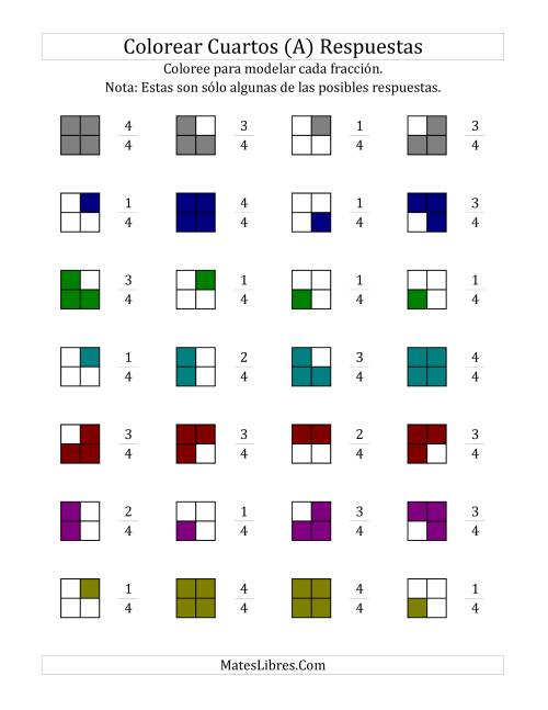 La hoja de ejercicios de Colorear Modelos de Cuartos (A) Página 2
