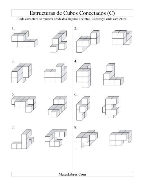 La hoja de ejercicios de Construir Estructuras de Cubos Conectados (C)