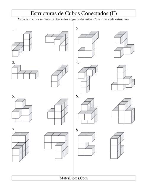 La hoja de ejercicios de Construir Estructuras de Cubos Conectados (F)
