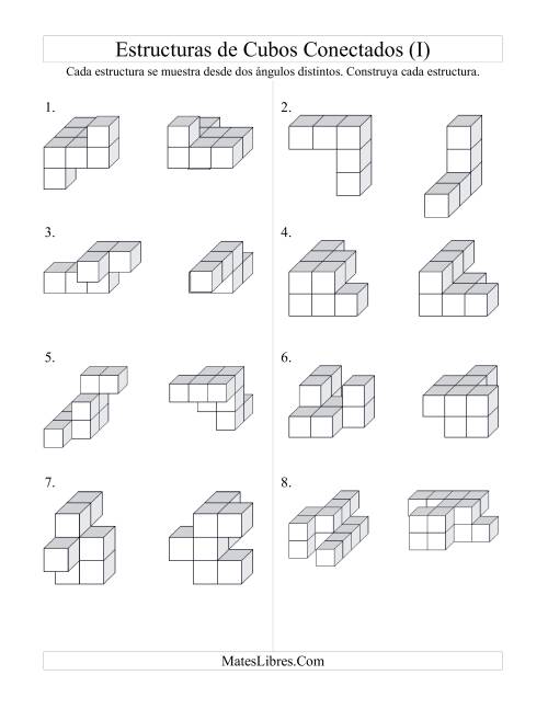 La hoja de ejercicios de Construir Estructuras de Cubos Conectados (I)
