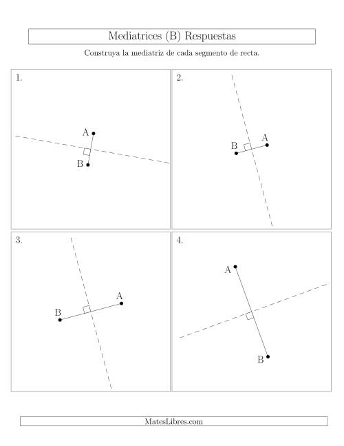 La hoja de ejercicios de Construir Líneas Perpendiculares a Través de Puntos fuera del Segmento (B) Página 2