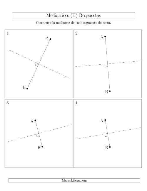 La hoja de ejercicios de Construir Líneas Perpendiculares a Través de Puntos fuera del Segmento (H) Página 2