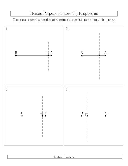 La hoja de ejercicios de Construir Líneas Perpendiculares a Través de Puntos sobre el Segmento (F) Página 2
