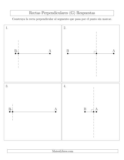 La hoja de ejercicios de Construir Líneas Perpendiculares a Través de Puntos sobre el Segmento (G) Página 2