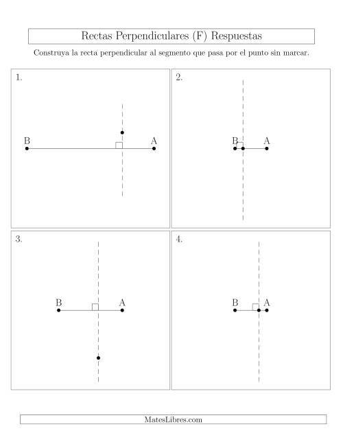 La hoja de ejercicios de Construir Líneas Perpendiculares a Través de Puntos fuera del Segmento (F) Página 2