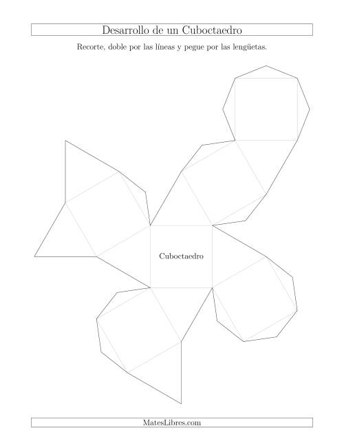 La hoja de ejercicios de Desarrollo de un Cuboctaedro