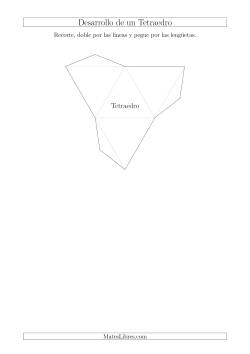 Desarrollo de un Tetraedro (Tamaño A4)