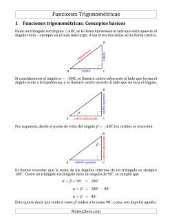 Funciones Trigonométricas en Triángulos Rectángulos