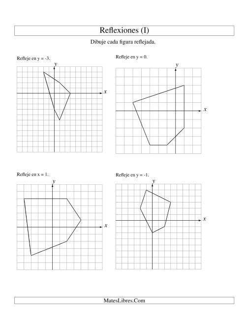 La hoja de ejercicios de Reflexión de 5 Vértices Sobre Varios Ejes (I)