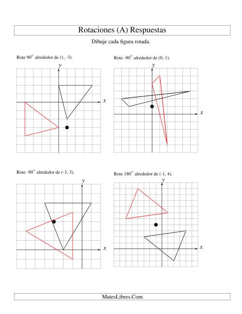 La hoja de ejercicios de Rotación de 3 Vértices Alrededor de Cualquier Punto (A) Página 2