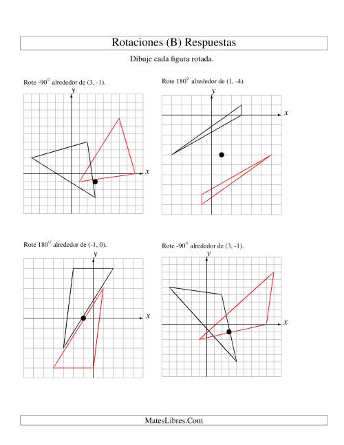 La hoja de ejercicios de Rotación de 3 Vértices Alrededor de Cualquier Punto (B) Página 2