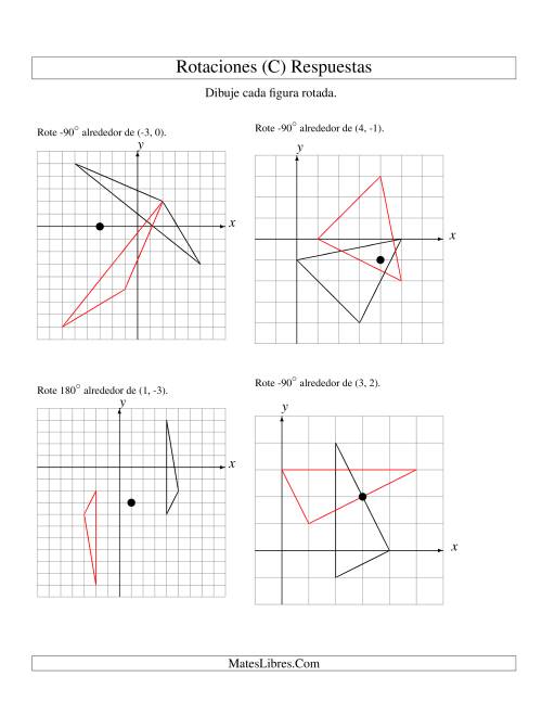 La hoja de ejercicios de Rotación de 3 Vértices Alrededor de Cualquier Punto (C) Página 2