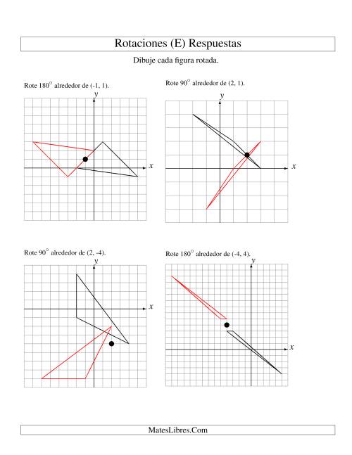 La hoja de ejercicios de Rotación de 3 Vértices Alrededor de Cualquier Punto (E) Página 2