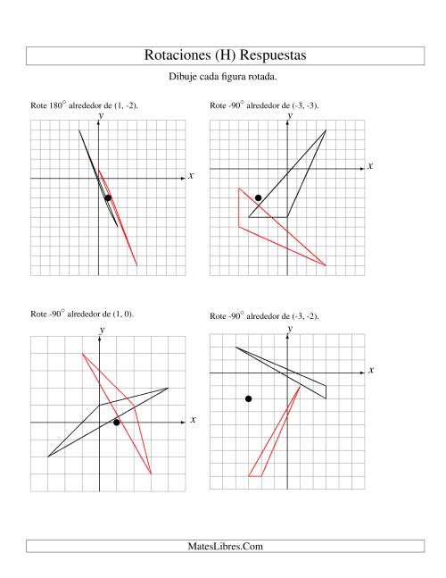 La hoja de ejercicios de Rotación de 3 Vértices Alrededor de Cualquier Punto (H) Página 2