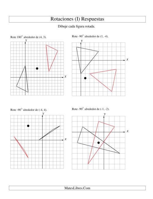 La hoja de ejercicios de Rotación de 3 Vértices Alrededor de Cualquier Punto (I) Página 2