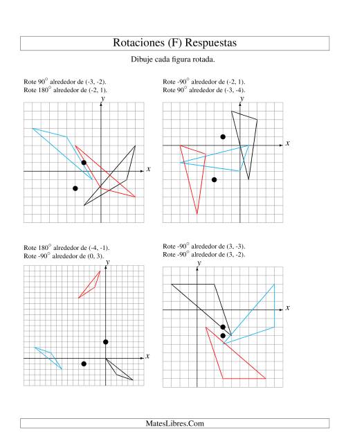 La hoja de ejercicios de Rotación en Dos Pasos de 3 Vértices Alrededor de Cualquier Punto (F) Página 2