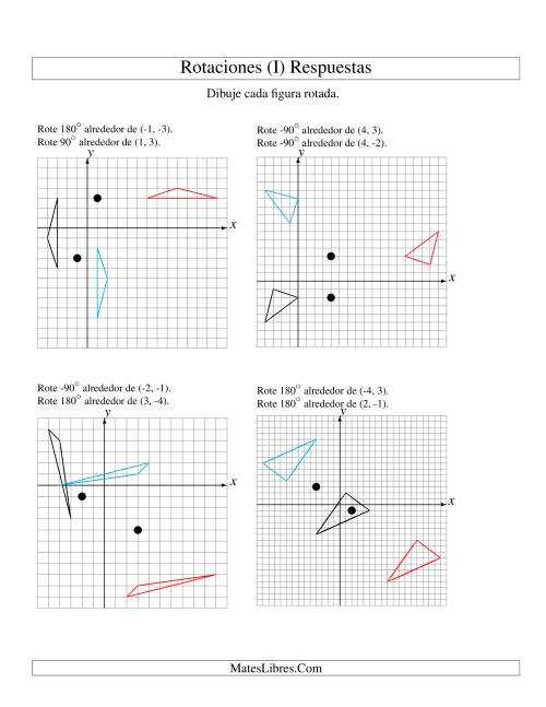 La hoja de ejercicios de Rotación en Dos Pasos de 3 Vértices Alrededor de Cualquier Punto (I) Página 2