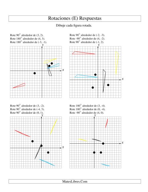 La hoja de ejercicios de Rotación en Tres Pasos de 3 Vértices Alrededor de Cualquier Punto (E) Página 2