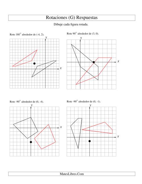 La hoja de ejercicios de Rotación de 4 Vértices Alrededor de Cualquier Punto (G) Página 2