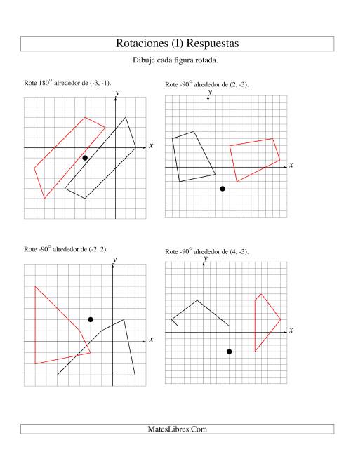 La hoja de ejercicios de Rotación de 4 Vértices Alrededor de Cualquier Punto (I) Página 2
