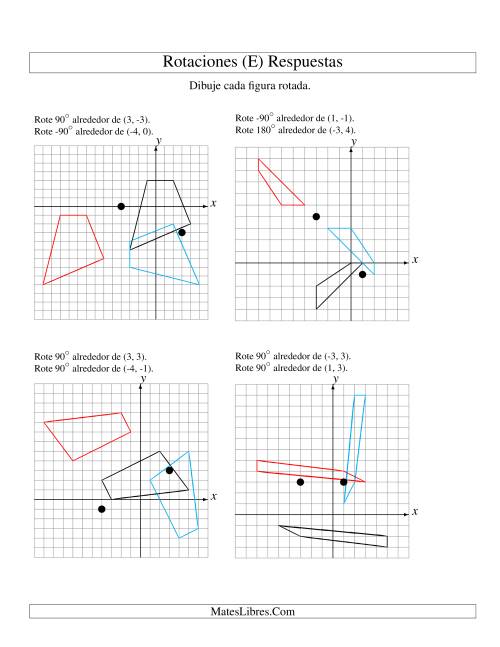 La hoja de ejercicios de Rotación en Dos Pasos de 4 Vértices Alrededor de Cualquier Punto (E) Página 2