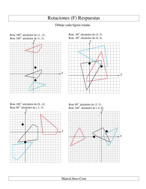 La hoja de ejercicios de Rotación en Dos Pasos de 4 Vértices Alrededor de Cualquier Punto (F) Página 2
