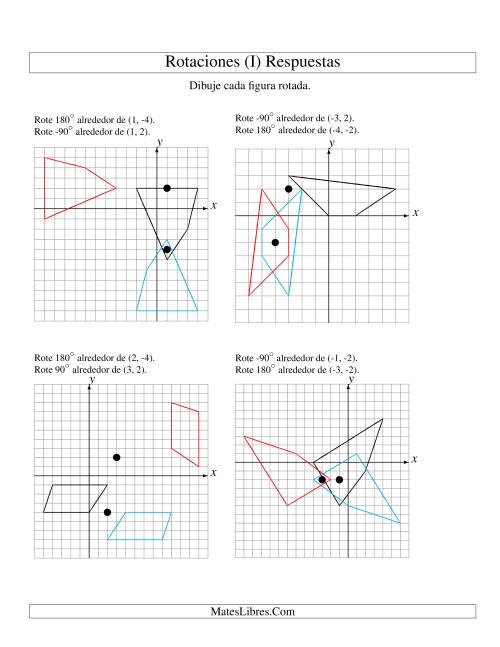 La hoja de ejercicios de Rotación en Dos Pasos de 4 Vértices Alrededor de Cualquier Punto (I) Página 2