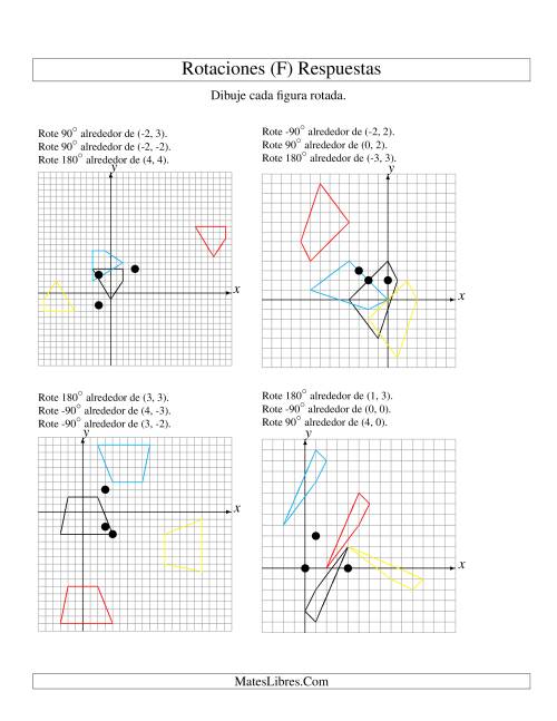 La hoja de ejercicios de Rotación en Tres Pasos de 4 Vértices Alrededor de Cualquier Punto (F) Página 2