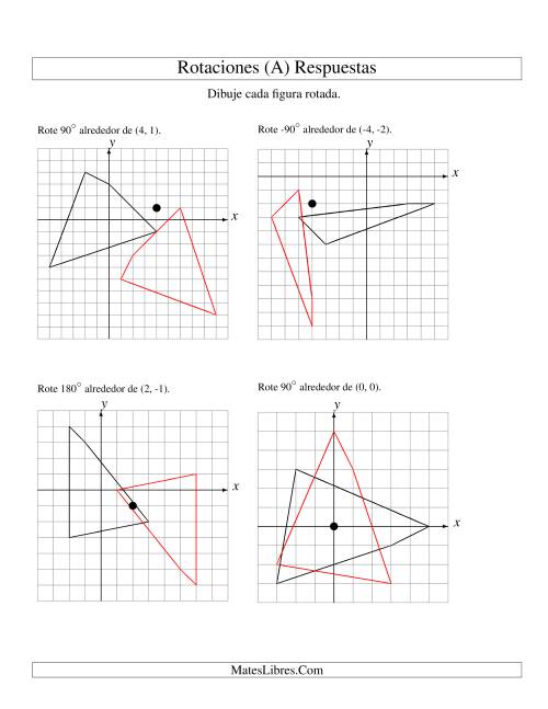 La hoja de ejercicios de Rotación de 4 Vértices Alrededor de Cualquier Punto (Todas) Página 2