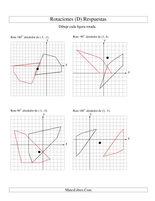 La hoja de ejercicios de Rotación de 5 Vértices Alrededor de Cualquier Punto (D) Página 2
