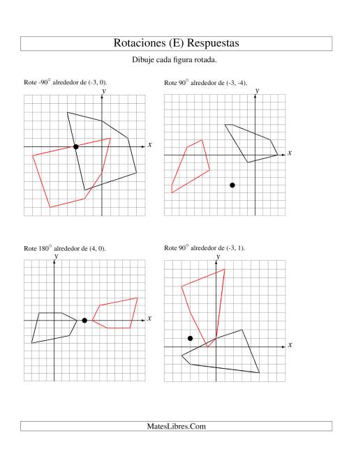 La hoja de ejercicios de Rotación de 5 Vértices Alrededor de Cualquier Punto (E) Página 2