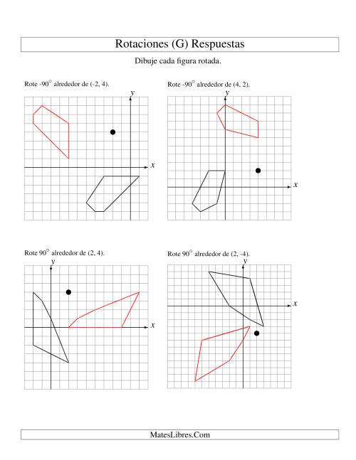 La hoja de ejercicios de Rotación de 5 Vértices Alrededor de Cualquier Punto (G) Página 2