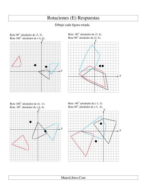 La hoja de ejercicios de Rotación en Dos Pasos de 5 Vértices Alrededor de Cualquier Punto (E) Página 2