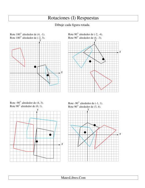 La hoja de ejercicios de Rotación en Dos Pasos de 5 Vértices Alrededor de Cualquier Punto (I) Página 2