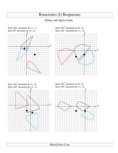 La hoja de ejercicios de Rotación en Dos Pasos de 5 Vértices Alrededor de Cualquier Punto (J) Página 2