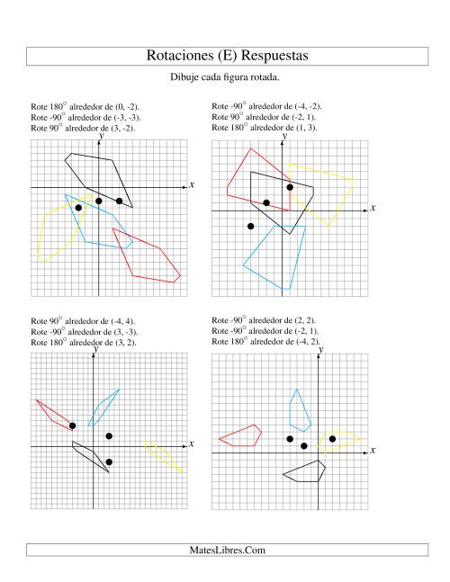 La hoja de ejercicios de Rotación en Tres Pasos de 5 Vértices Alrededor de Cualquier Punto (E) Página 2
