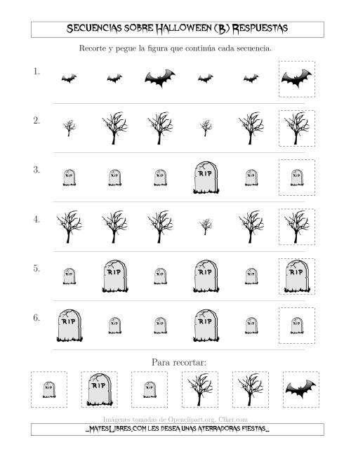 La hoja de ejercicios de Secuencias de Imágenes No Tan Tenebrosas sobre Halloween Cambiando el Atributo Tamaño (B) Página 2