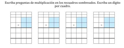 Cuadrículas de Multiplicación en Blanco