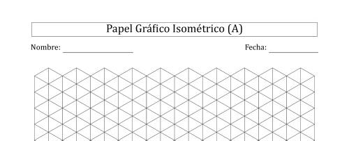 Papel gráfico isométrico.
