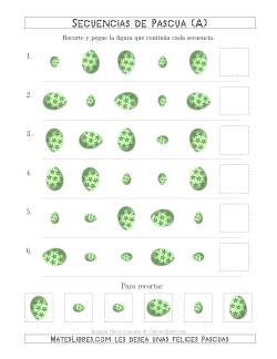 Secuencias de Imágenes de Huevos de Pascuas Cambiando los Atributos Rotación y Tamaño