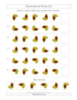 Secuencias de Imágenes de Frutas Cambiando el Atributo Rotación
